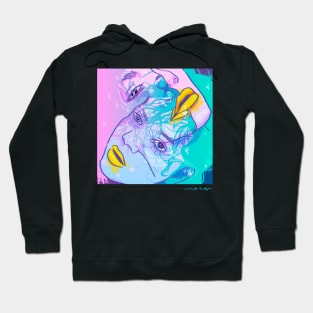 Girl into her head and personalities Hoodie